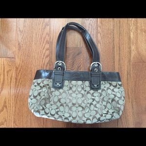 Brown Coach Shoulder Purse